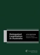 Cover of Delegated Legislation in Australia