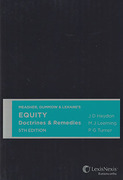 Cover of Meagher, Gummow & Lehane's Equity: Doctrines & Remedies