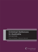 Cover of Criminal Defences in Australia