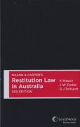 Cover of Restitution Law in Australia