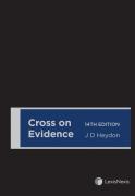 Cover of Cross on Evidence 14th Australian Edition