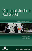 Cover of Criminal Justice Act 2003: A Practitioner's Guide