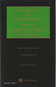 Cover of Scammell and Densham's Law of Agricultural Holdings 9th ed: 1st supplement