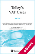 Cover of Tolley's VAT Cases 2012 (eBook)