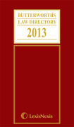 Cover of Butterworths Law Directory 2013
