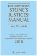 Cover of Butterworths Stone's Justices' Manual 2018
