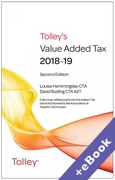 Cover of Tolley's Value Added Tax 2018-19: 2nd edition (Book & eBook Pack)