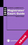Cover of Anthony & Berryman's Magistrates Court Guide 2021 (eBook)
