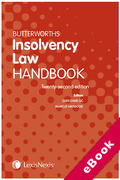 Cover of Butterworths Insolvency Law Handbook 2020 (eBook)