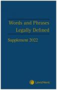 Cover of Words and Phrases Legally Defined 5th ed: 2022 Supplement