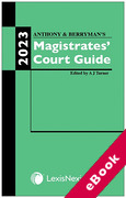 Cover of Anthony & Berryman's Magistrates Court Guide 2023 (eBook)
