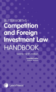 Cover of Butterworths Competition and Foreign Investment Law Handbook