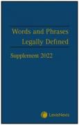 Cover of Words and Phrases Legally Defined 5th ed: 2023 Supplement