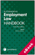 Cover of Butterworths Employment Law Handbook 2023 (eBook)