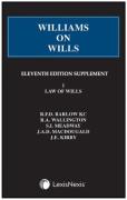 Cover of Williams on Wills - First Supplement to the Eleventh edition
