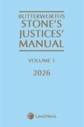 Cover of Butterworths Stone's Justices' Manual 2026