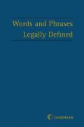 Cover of Words and Phrases Legally Defined