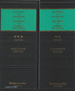Cover of Rayden and Jackson on Divorce and Family Matters Looseleaf