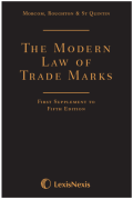 Cover of The Modern Law of Trade Marks 5th ed: 1st Supplement