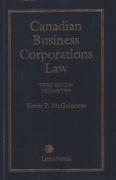 Cover of Canadian Business Corporations Law Volume 2: Corporate Governance