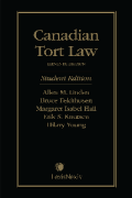 Cover of Canadian Tort Law (Student Edition)