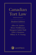 Cover of Canadian Tort Law (Student Edition)