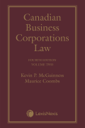 Cover of Canadian Business Corporations Law, Volume 2: Corporate Governance