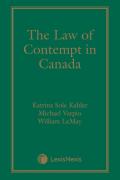 Cover of The Law of Contempt in Canada