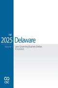Cover of Delaware Laws Governing Business Entities: Annotated Statutes and Rules - Fall 2025 Edition