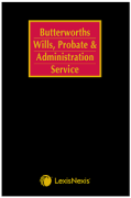 Cover of Butterworths Wills, Probate and Administration Service Looseleaf