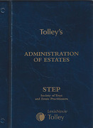 Cover of Tolley's Administration of Estates Looseleaf