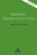 Cover of Blackhall's Superior Court Rules Updated to 1 January 2026