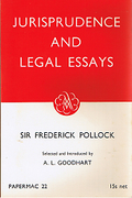 Cover of Jurisprudence and Legal Essays: Selected and Introduced by A.L. Goodhart