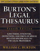 Cover of Burton's Legal Thesaurus