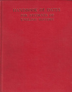 Cover of Handbook of Dates for Students of English History