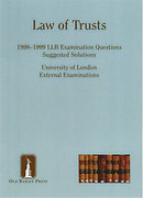 Cover of Old Bailey Press: Law of Trusts: 1998 - 1999 LLB Examination Questions and Suggested Solutions