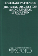 Cover of Judicial Discretion and Criminal Litigation