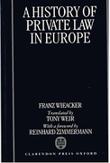Cover of A History of Private Law in Europe