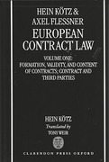 Cover of European Contract Law: Volume One. Formation, Validity, and Content of Contract; Contract and Third Parties