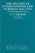 Cover of The History of International Law in Russia, 1647-1917: A Bio-Bibliographical Study