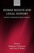 Cover of Human Rights and Legal History: Essays in Honour of Brian Simpson