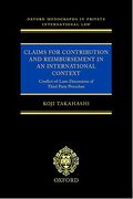 Cover of Claims for Contribution and Reimbursement in an International Context
