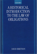 Cover of A Historical Introduction to the Law of Obligations