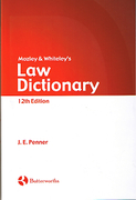 Cover of Mozley and Whiteley's Law Dictionary