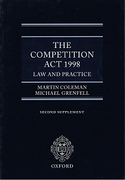 Cover of The Competition Act, 1998: Law and Practice Second Supplement