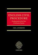 Cover of English Civil Procedure: Fundamentals of the New Civil Justice System