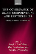 Cover of The Governance of Close Corporations and Partnerships