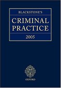 Cover of Blackstone's Criminal Practice 2005