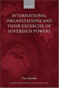 Cover of International Organizations and Their Exercise of Sovereign Powers