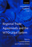 Cover of Regional Trade Agreements and the WTO Legal System